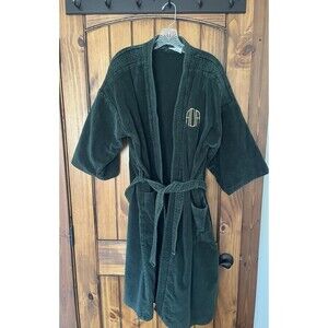 Vintage Cotton Palace Monarch Towels Turkish Towel Robe 90’s One Size Green USA